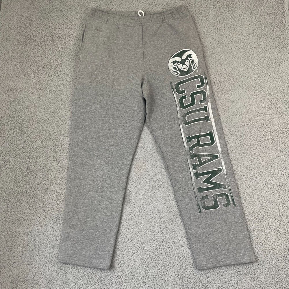 Colorado State University Rams Sweatpants M Gray Russell Athletic Baggy Lounge